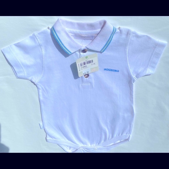 NWT Mini Mimo Unisex Baby Onesie White Size Small - Picture 4 of 7